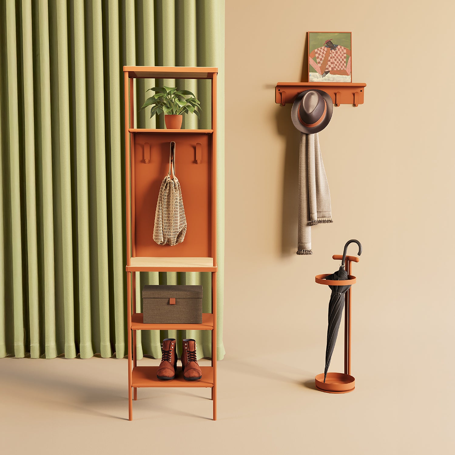 Lino Askılı Raf Ünitesi