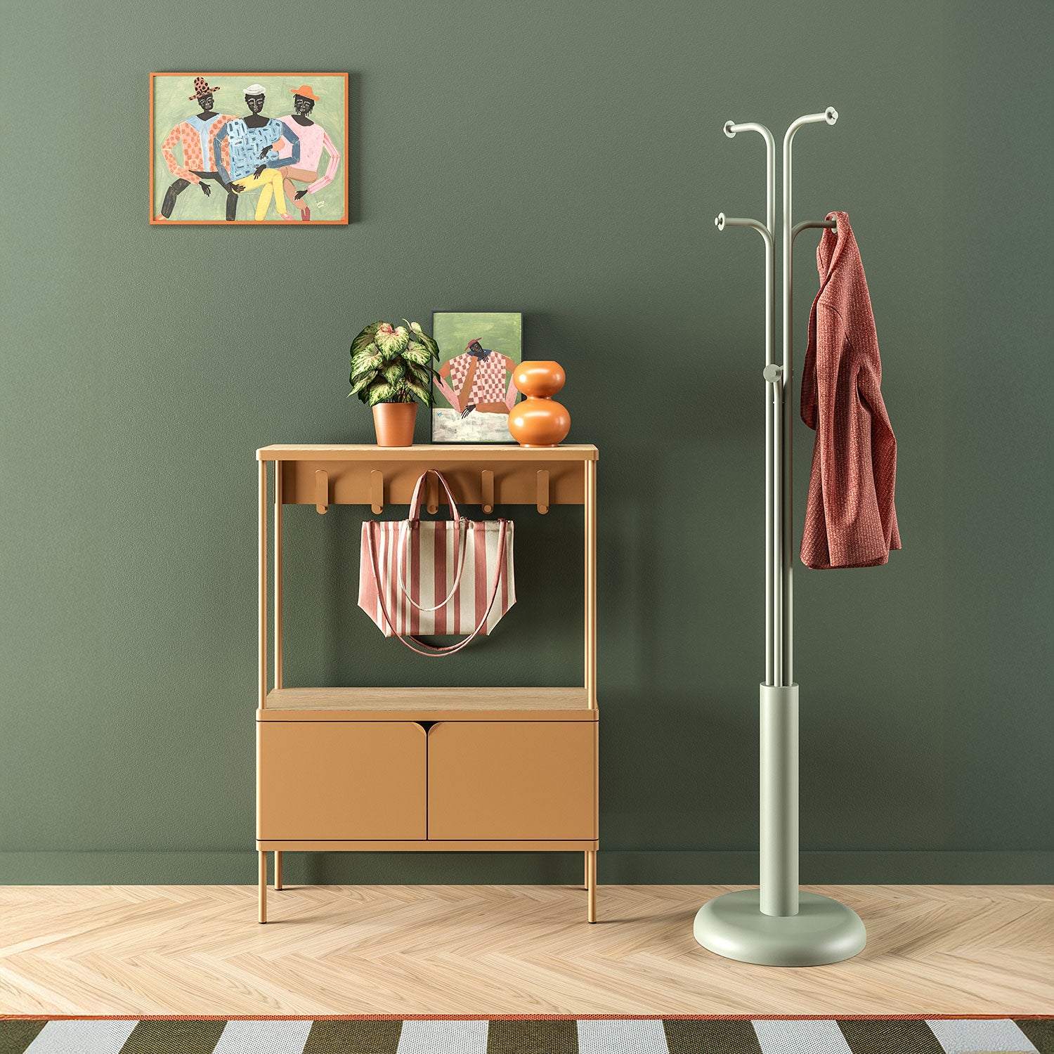 Milu Askılı Kapaklı Raf Ünitesi