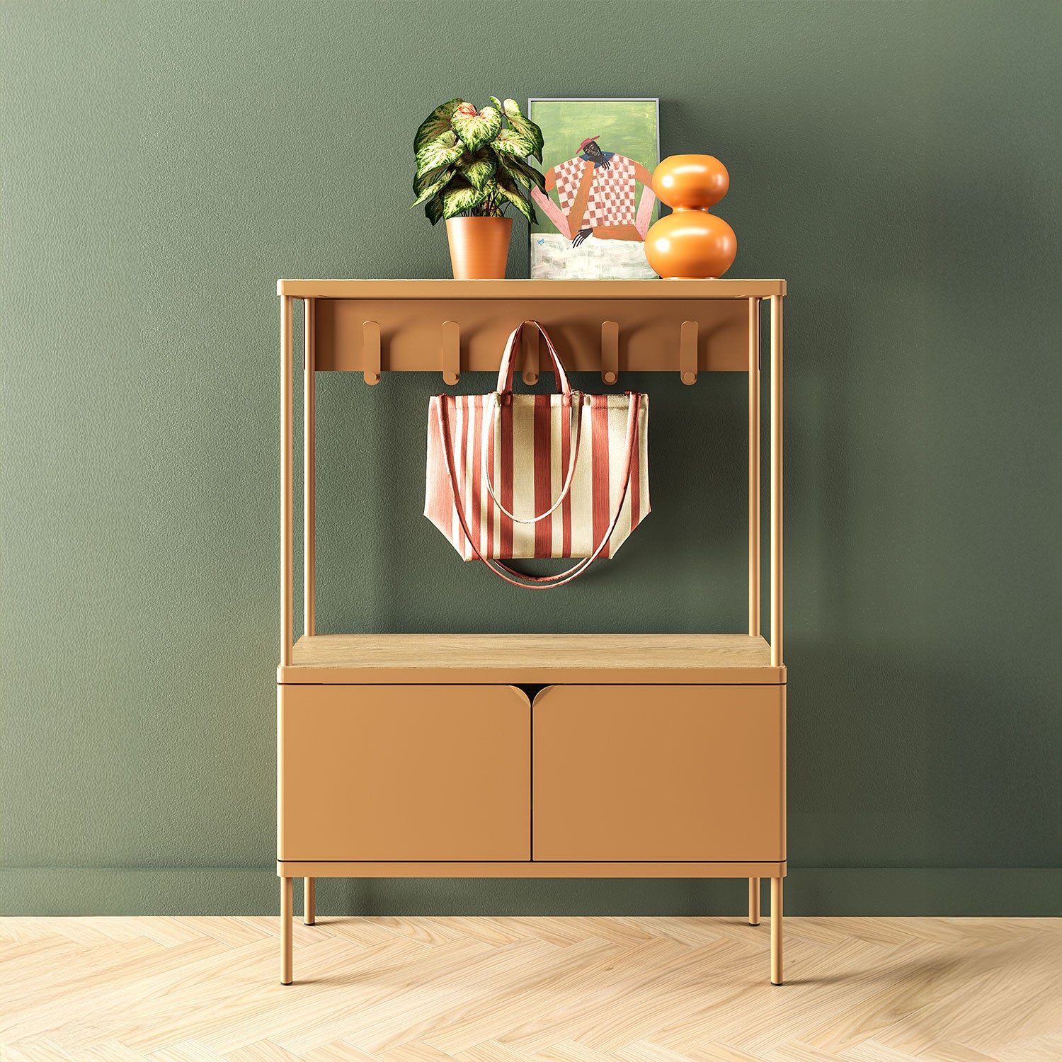 Milu Askılı Kapaklı Raf Ünitesi