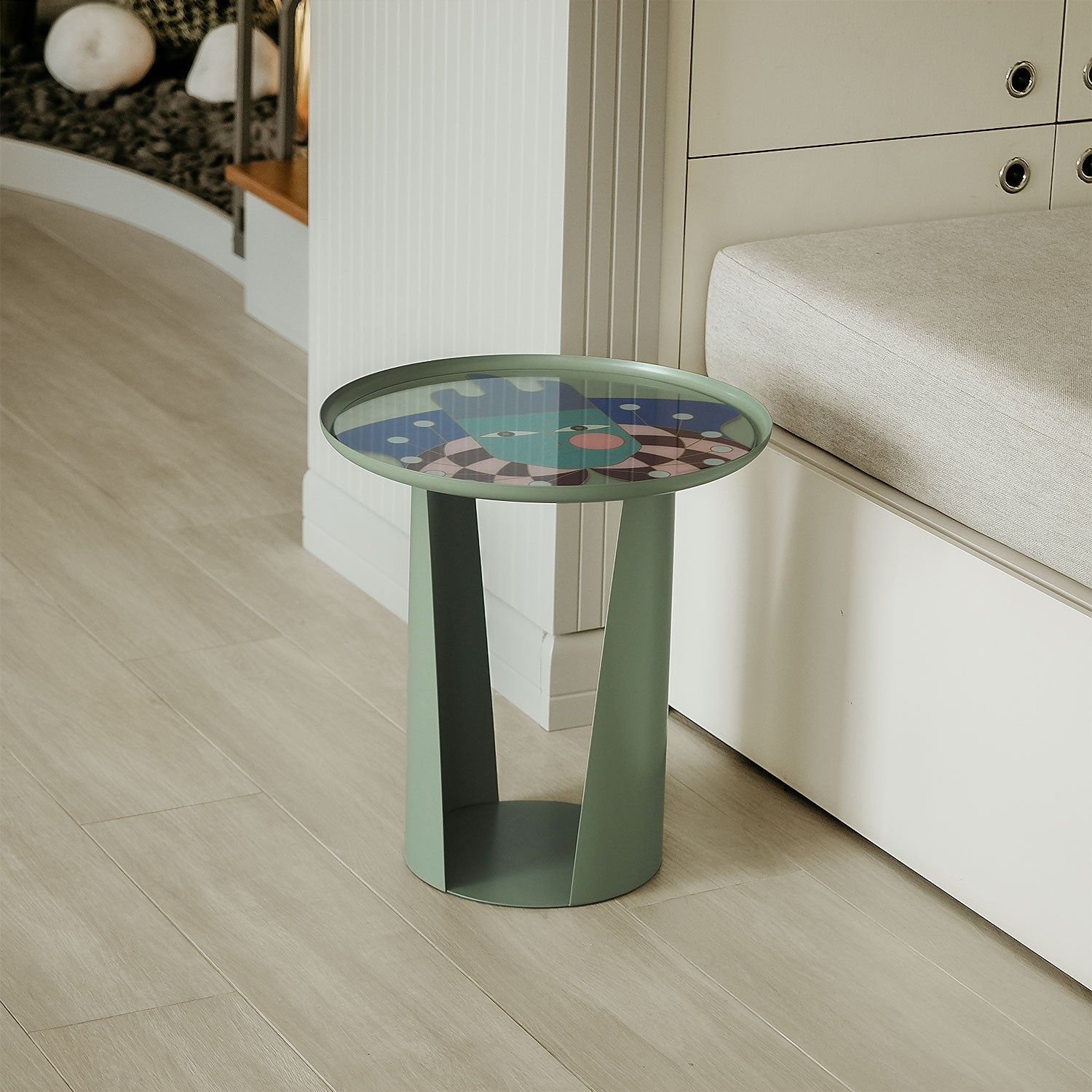 Mush S Camlı Yan Sehpa