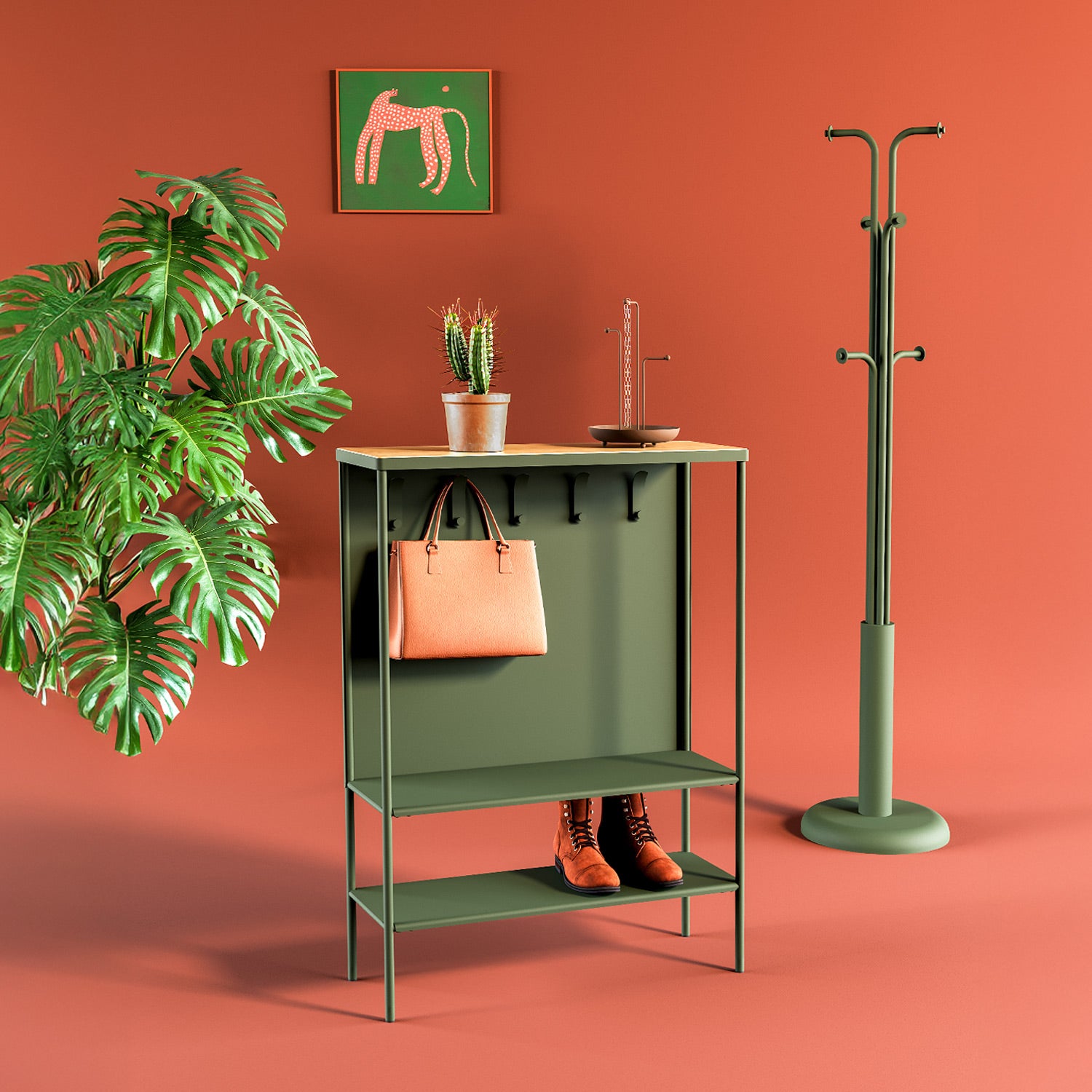 Maya Askılı Raf Ünitesi (Metal Raflı)