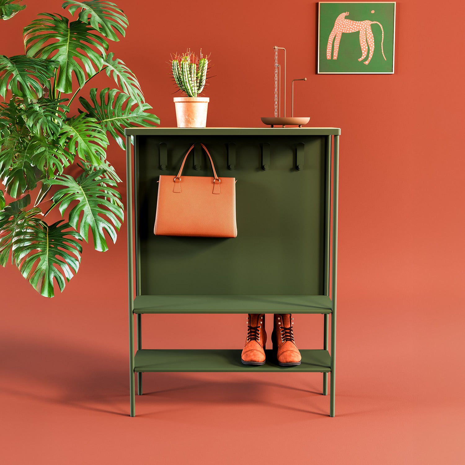 Maya Askılı Raf Ünitesi (Metal Raflı)