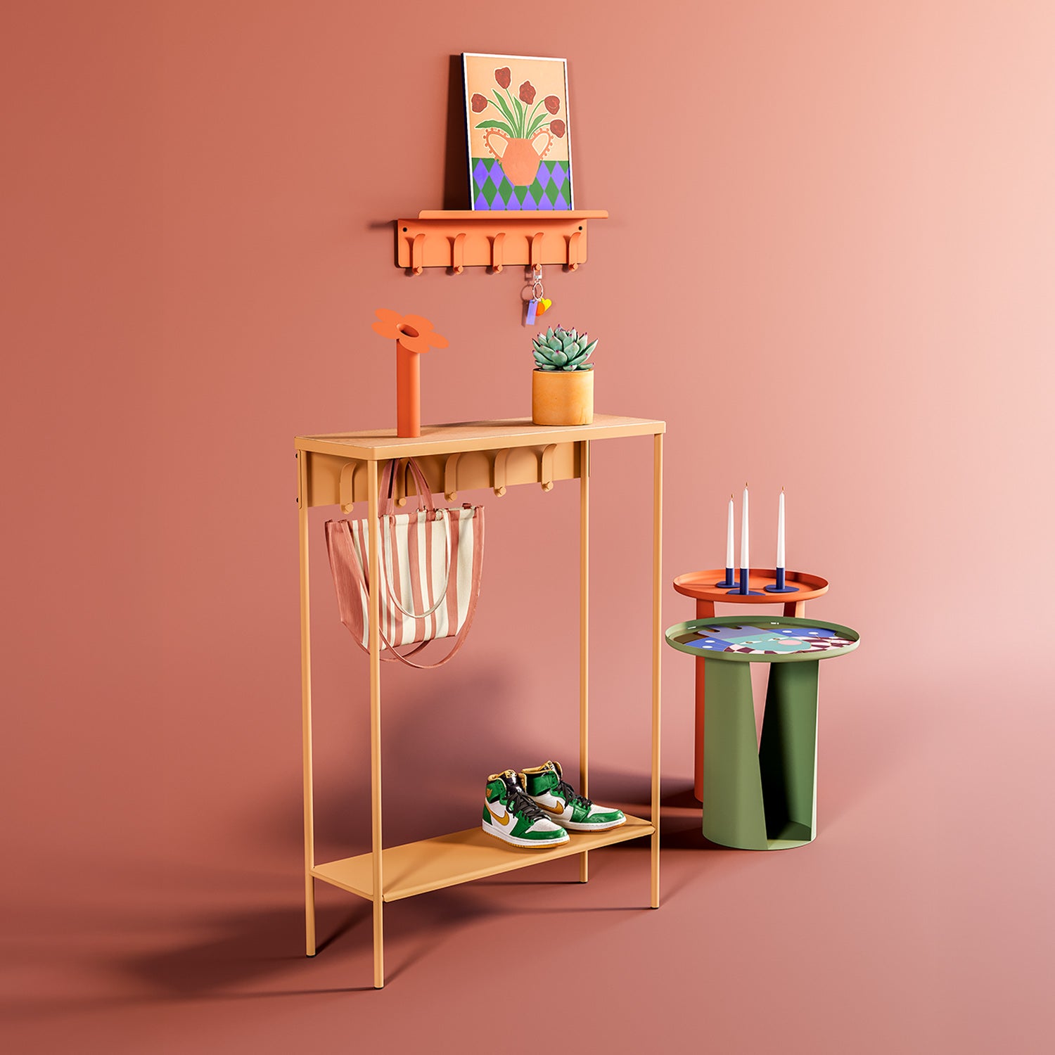 Poti Askılı Raf Ünitesi