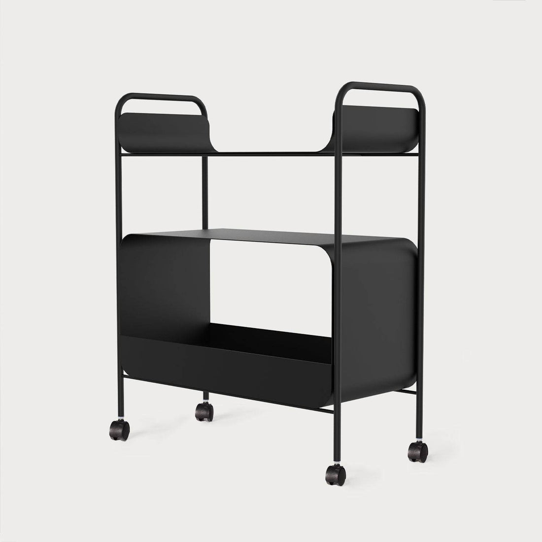 Küçük alanlar için kompakt metal raf ünitesi – fonksiyonel açık raf çözümü